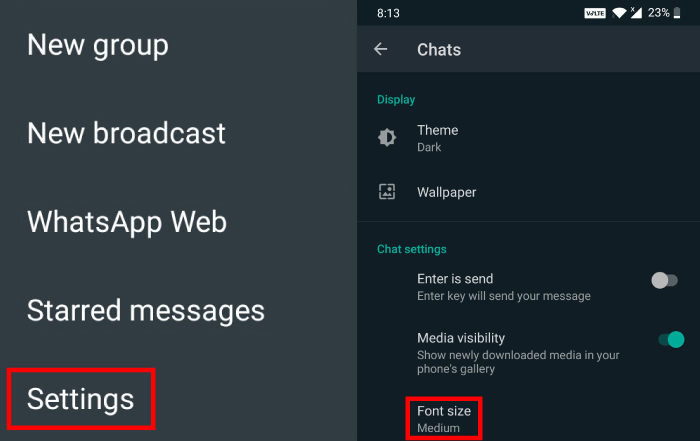 A Quick Guide on How to Change the Whatsapp Font - OMYINDIAN